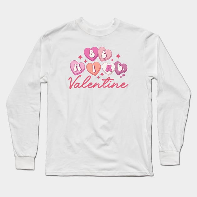 Be Mine Valentines Day Couple Matching Long Sleeve T-Shirt by Pop Cult Store